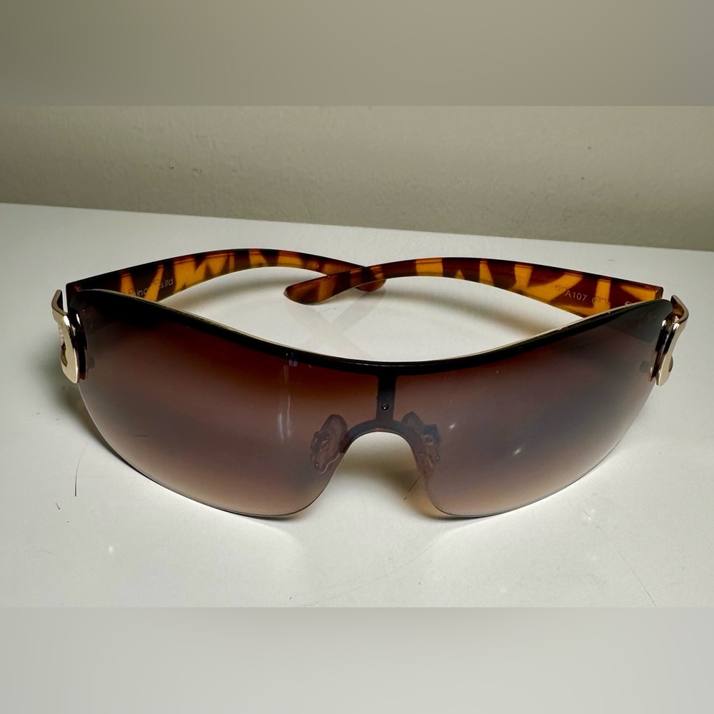 Andrea Jovine Rimless Sunglasses A107 Gold And Brown
